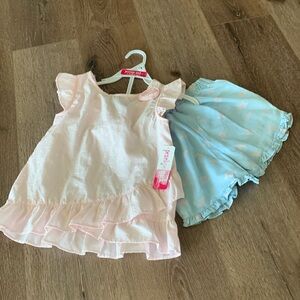 Penelope Mack Summer Ruffle Top and Bottom Set. Girls size 6.